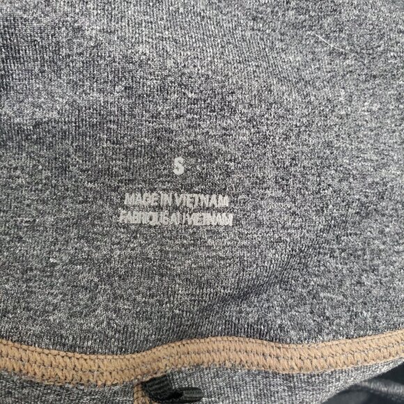 PrAna Women's Charcoal Gray Brown Constrast Stitch Cropped Athletic Leggings S - Picture 3 of 7